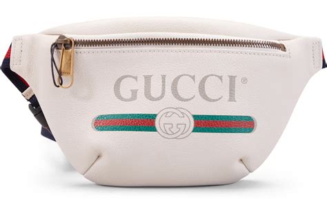 gucci print belt bag vintage logo small white|Gucci belt bag 2 pouches.